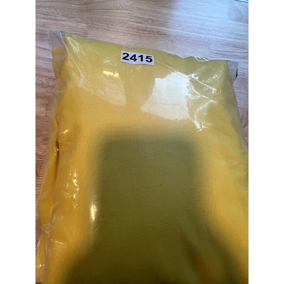 Vintage 1960s Yellow High Neck Column Dress w White Lace Contract Trim Small JL - Picture 12 of 12